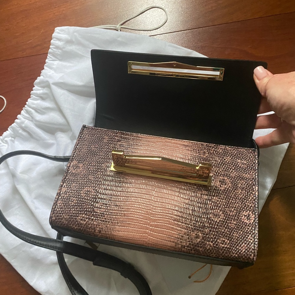 NWT- Bruno Magli lizard leather crossbody